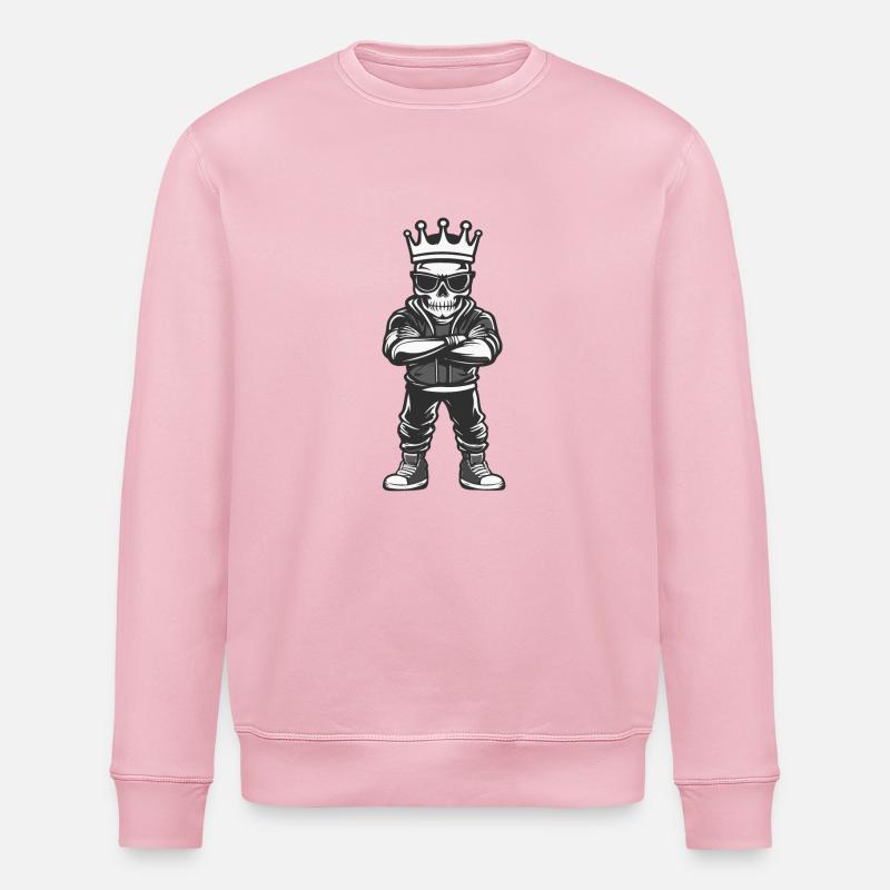 skull könig - Stanley/Stella Unisex Bio-Sweatshirt ROLLER - Hellrosa