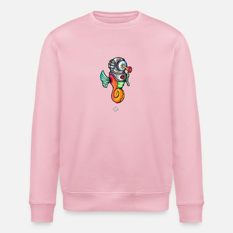 Hippo-Hoch - Stanley/Stella Unisex Bio-Sweatshirt ROLLER - Hellrosa