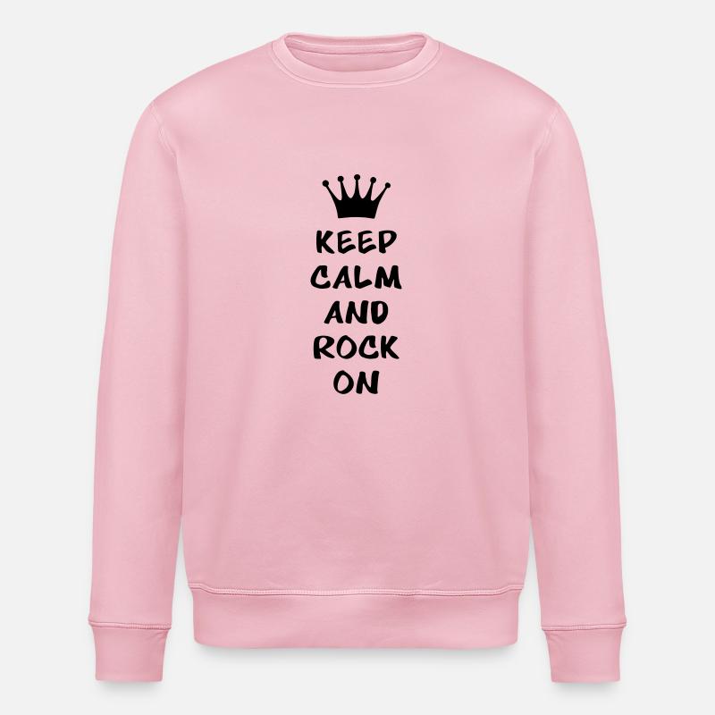 Keep calm and - Sweat bio ROLLER Stanley/Stella Unisexe - rose pâle
