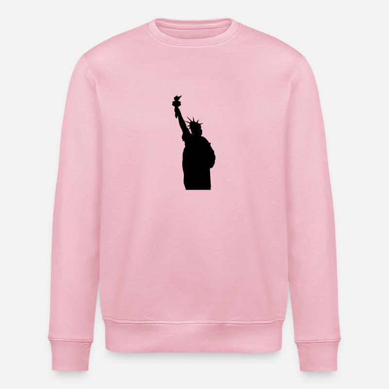 Statue de la Liberté Silhouette - Sweat bio ROLLER Stanley/Stella Unisexe - rose pâle