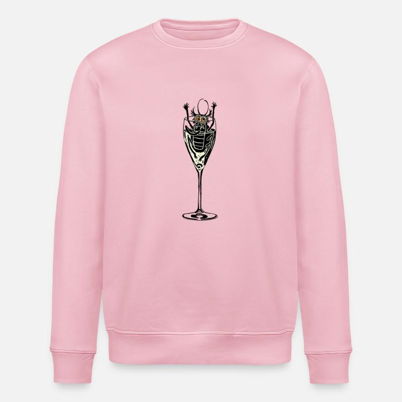 Insecte dans le vin mousseux - Sweat bio ROLLER Stanley/Stella Unisexe - rose pâle