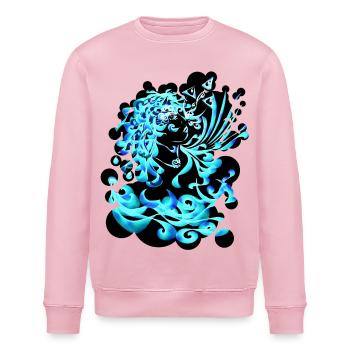 Aquarius Element Wasser cutout - Stanley/Stella Unisex Bio-Sweatshirt ROLLER - Hellrosa - Vorne - Nik (191cm)