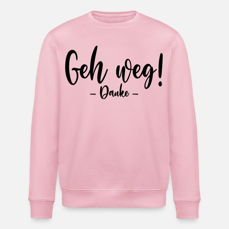 Geh weg Danke - Stanley/Stella Unisex Bio-Sweatshirt ROLLER - Hellrosa
