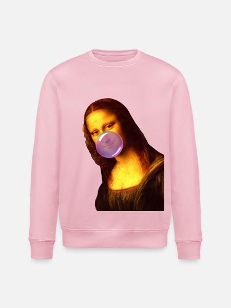 Mona Lisa Kaugummi Bubble - Stanley/Stella Unisex Bio-Sweatshirt ROLLER - Hellrosa