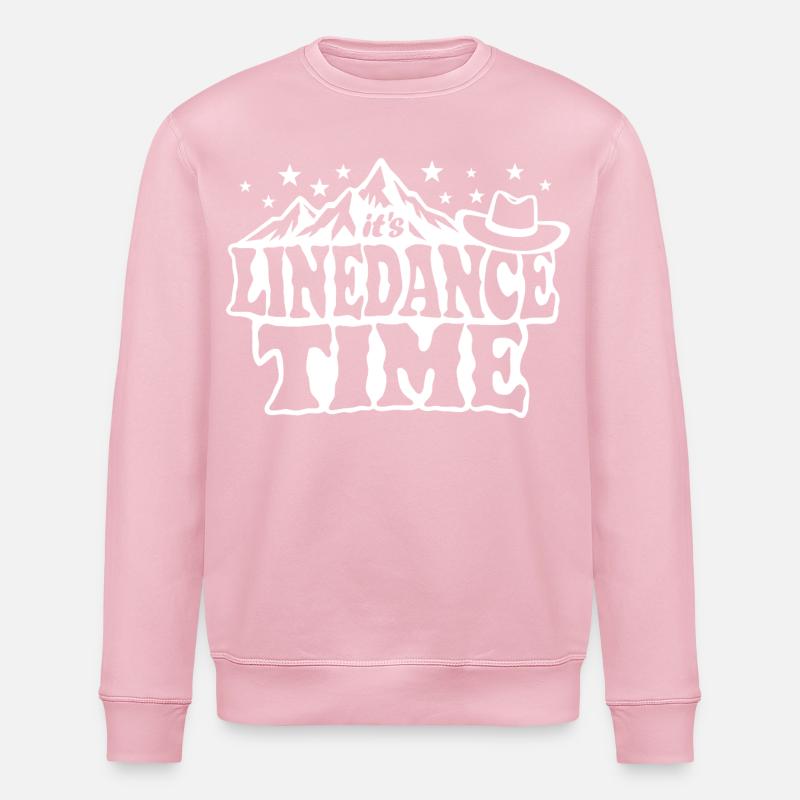 It's linedance time, Linedancing, Country Fan - Stanley/Stella Unisex Bio-Sweatshirt ROLLER - Hellrosa