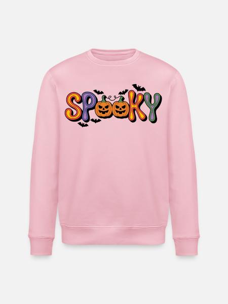 Spooky Kürbis Schriftzug - Stanley/Stella Unisex Bio-Sweatshirt ROLLER - Hellrosa