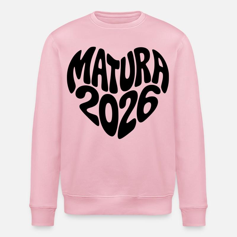 Matura 2026 Herz - Stanley/Stella Unisex Bio-Sweatshirt ROLLER - Hellrosa