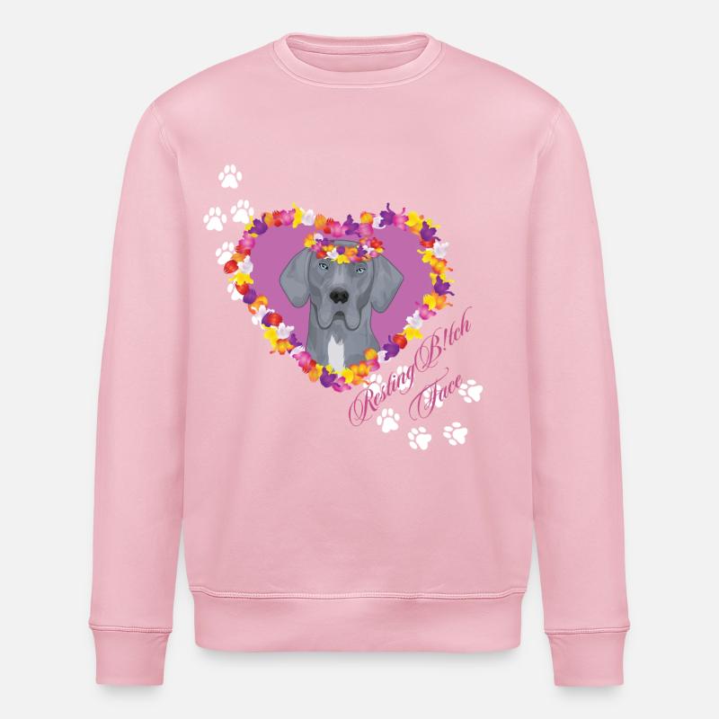 Ruhende Dogge - Stanley/Stella Unisex Bio-Sweatshirt ROLLER - Hellrosa