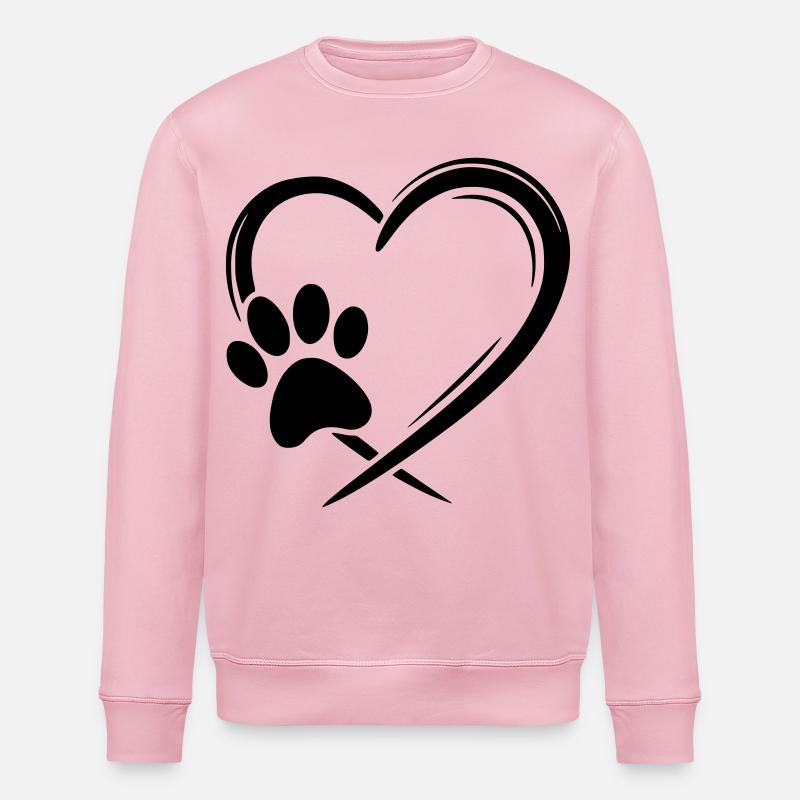 Pfote Herz - Stanley/Stella Unisex Bio-Sweatshirt ROLLER - Hellrosa