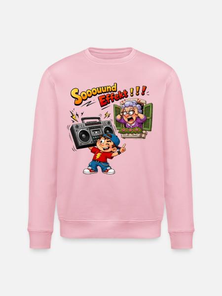 Boombox Chaos mit Oma - Stanley/Stella Unisex Bio-Sweatshirt ROLLER - Hellrosa