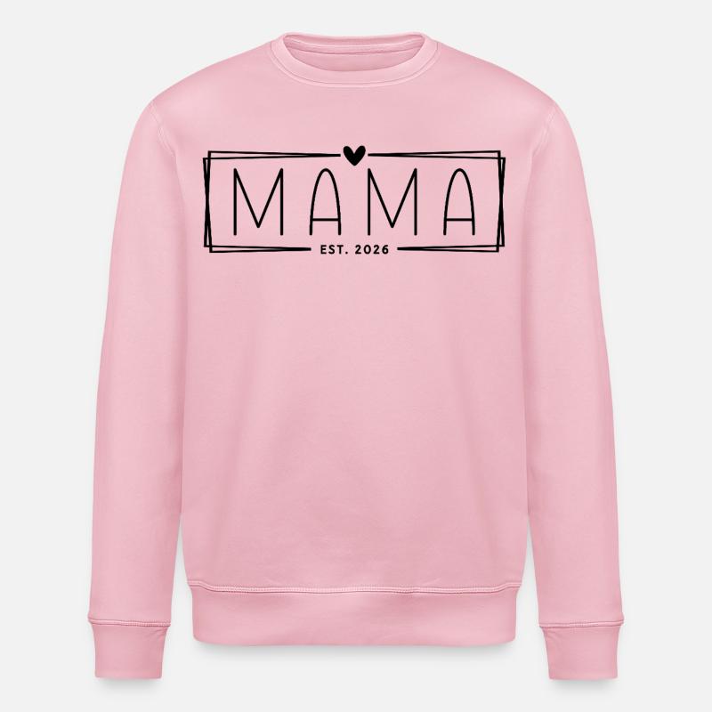 Mama Est. 2026 - Stanley/Stella Unisex Bio-Sweatshirt ROLLER - Hellrosa
