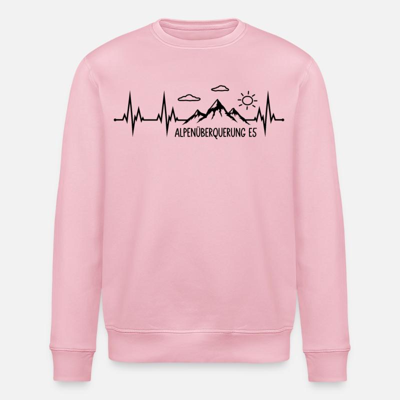 Alpenüberquerung E5 - Stanley/Stella Unisex Bio-Sweatshirt ROLLER - Hellrosa