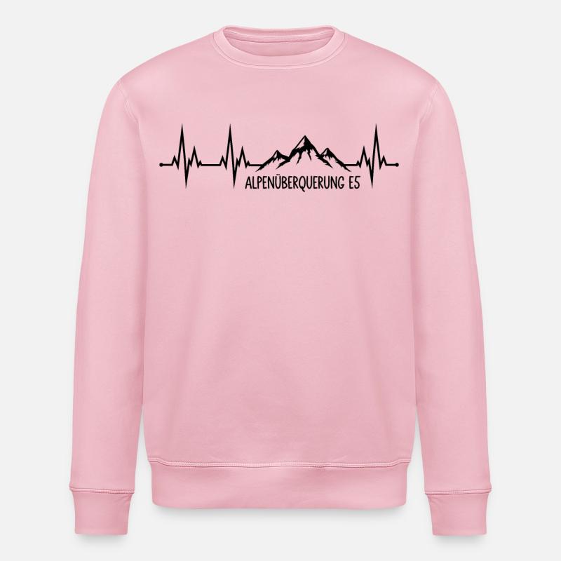 Alpenüberquerung E5 - Stanley/Stella Unisex Bio-Sweatshirt ROLLER - Hellrosa