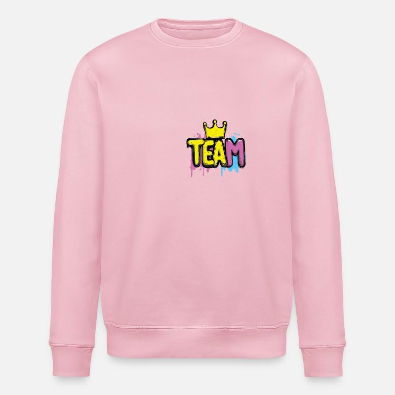 Team Bunt Krone - Stanley/Stella Unisex Bio-Sweatshirt ROLLER - Hellrosa