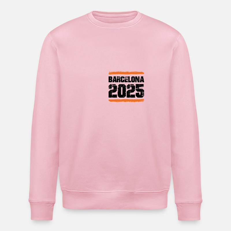 L’équipe de Barcelone 2025 - Sweat bio ROLLER Stanley/Stella Unisexe - rose pâle