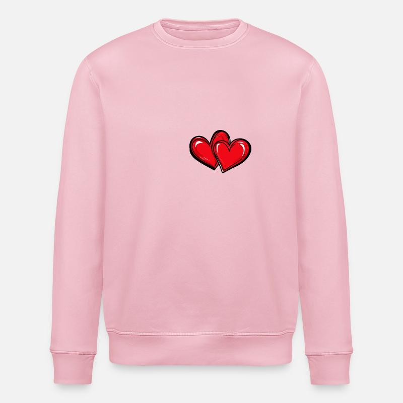 Herzen Liebe Symbol - Stanley/Stella Unisex Bio-Sweatshirt ROLLER - Hellrosa