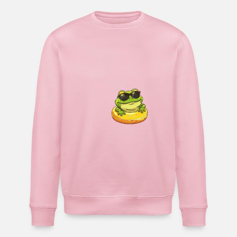 Frosch Comic Cool - Stanley/Stella Unisex Bio-Sweatshirt ROLLER - Hellrosa