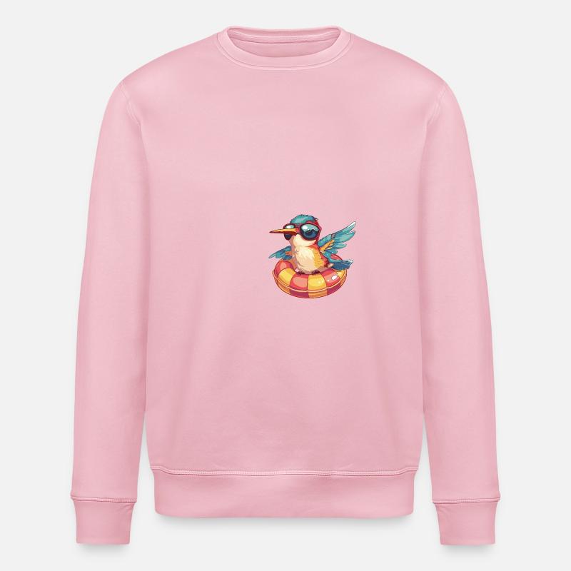 Colibri Oiseau Bande Dessinée Cool - Sweat bio ROLLER Stanley/Stella Unisexe - rose pâle