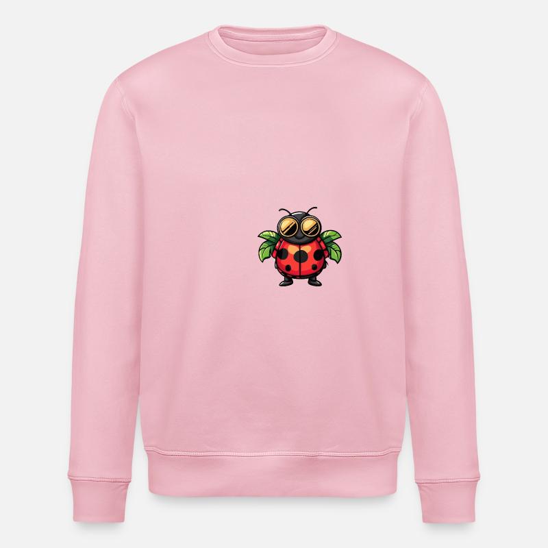 Marienkäfer Comic Urlaub - Stanley/Stella Unisex Bio-Sweatshirt ROLLER - Hellrosa