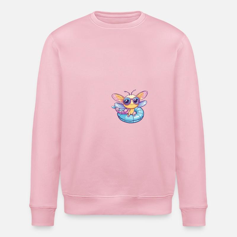 Libellule Bande Dessinée Cool - Sweat bio ROLLER Stanley/Stella Unisexe - rose pâle