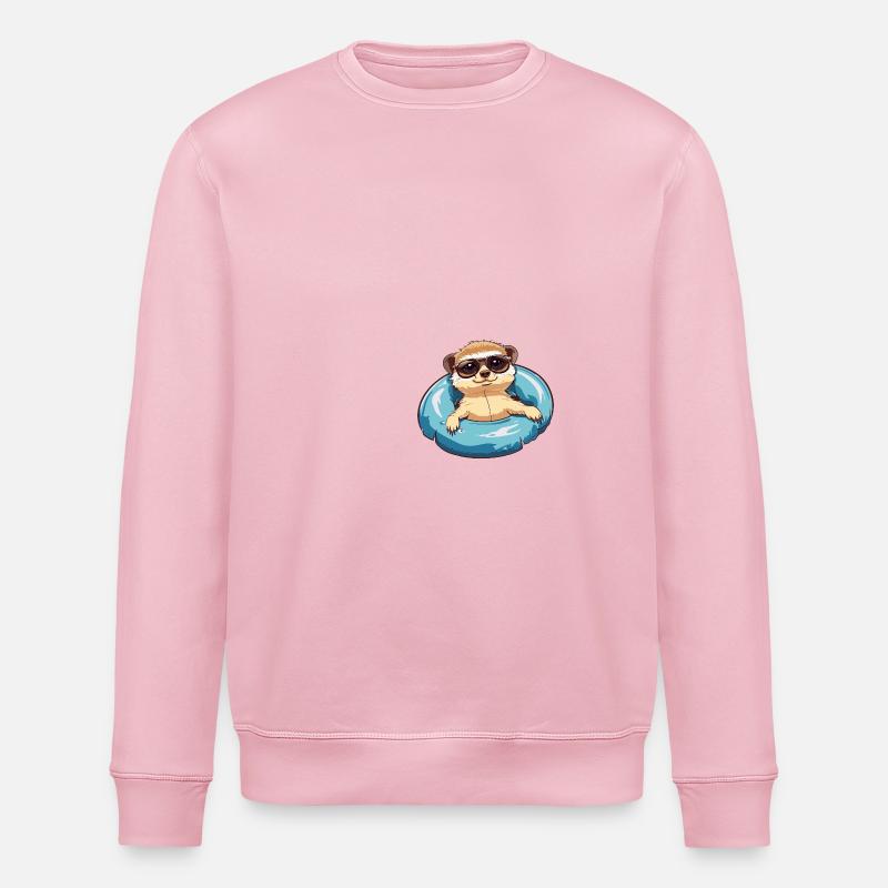 Erdmännchen Comic Cool - Stanley/Stella Unisex Bio-Sweatshirt ROLLER - Hellrosa