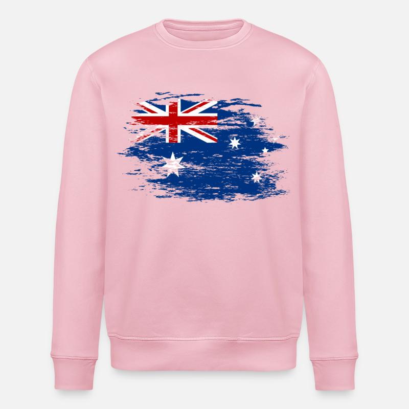 Drapeau de l’Australie utilisé - Sweat bio ROLLER Stanley/Stella Unisexe - rose pâle