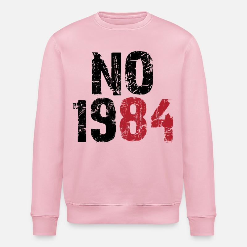 No 1984 schwarz - Stanley/Stella Unisex Bio-Sweatshirt ROLLER - Hellrosa