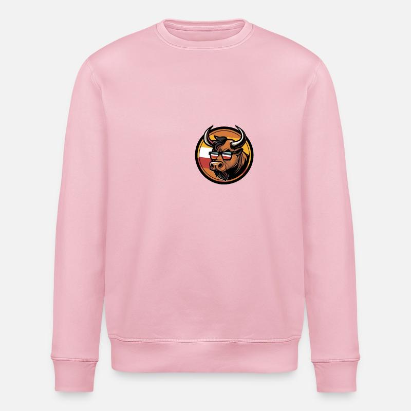 Taurus Comic Cool Summer - Stanley/Stella ROLLER Unisex Organic Sweatshirt - cotton pink