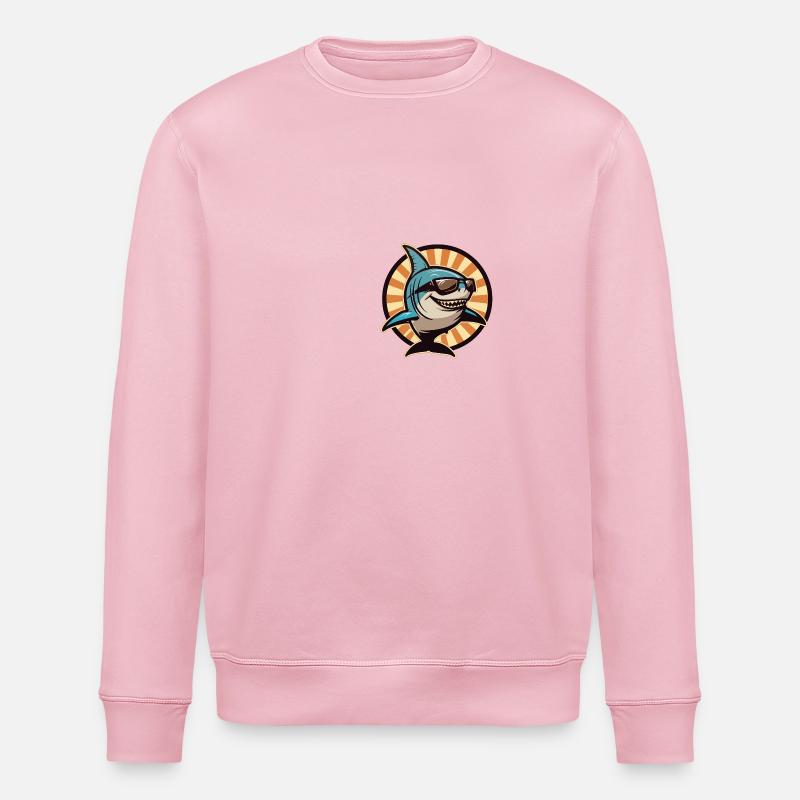 Requin Bande Dessinée Cool Été - Sweat bio ROLLER Stanley/Stella Unisexe - rose pâle