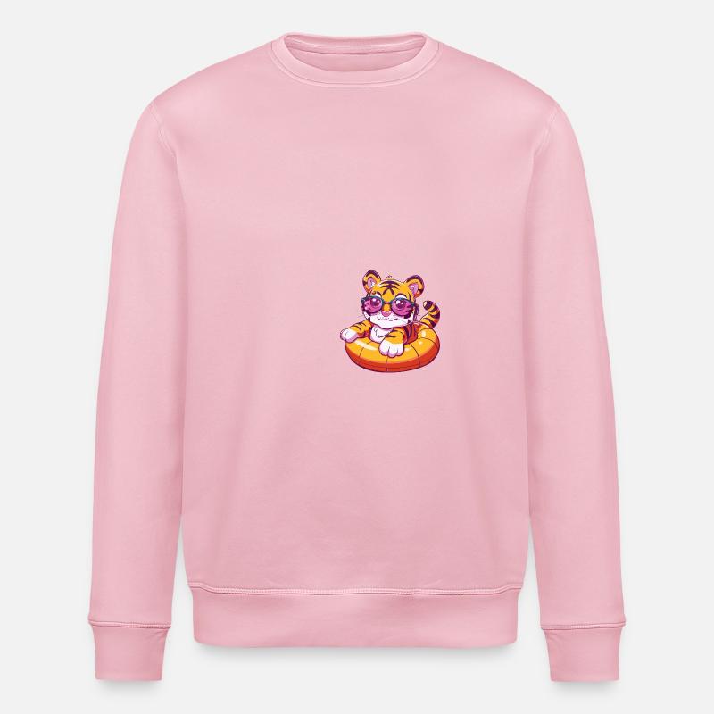 Tiger Comic Cool - Stanley/Stella Unisex Bio-Sweatshirt ROLLER - Hellrosa
