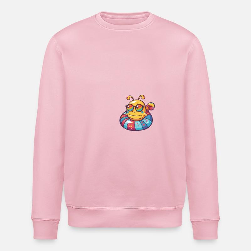 Worm Comic Cool - Stanley/Stella ROLLER Unisex Organic Sweatshirt - cotton pink