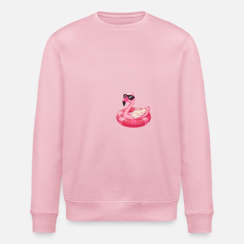 Flamingo Bande Dessinée Cool - Sweat bio ROLLER Stanley/Stella Unisexe - rose pâle