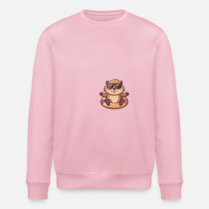 Castor Bande dessinée Cool - Sweat bio ROLLER Stanley/Stella Unisexe - rose pâle