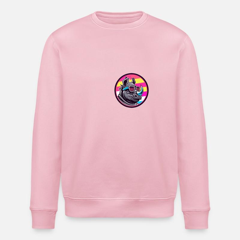 Nashorn Cool Sommer - Stanley/Stella Unisex Bio-Sweatshirt ROLLER - Hellrosa