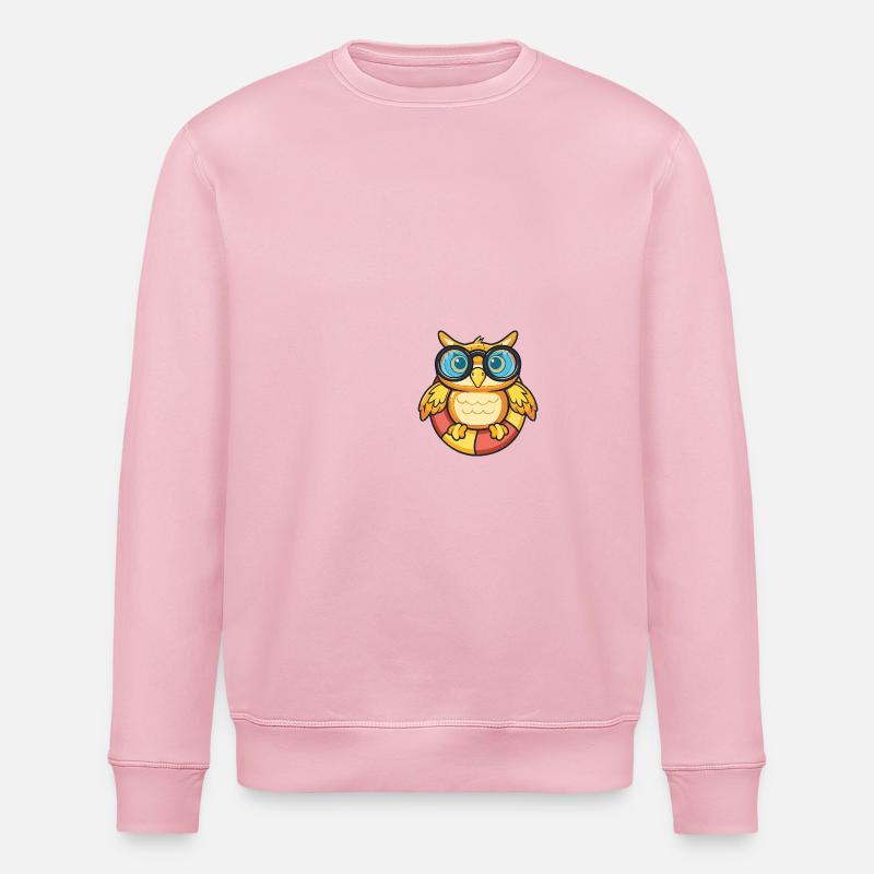 Eule Comic Cool - Stanley/Stella Unisex Bio-Sweatshirt ROLLER - Hellrosa