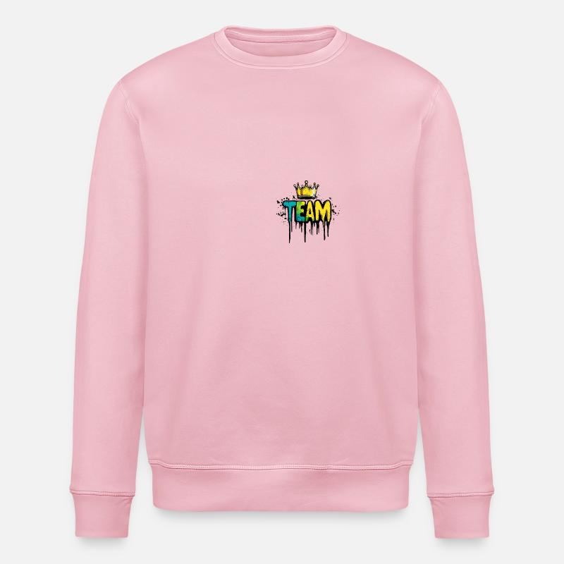 Team Klecks Krone - Stanley/Stella Unisex Bio-Sweatshirt ROLLER - Hellrosa