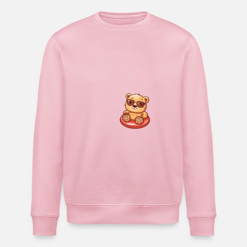 Bär Comic Cool - Stanley/Stella Unisex Bio-Sweatshirt ROLLER - Hellrosa