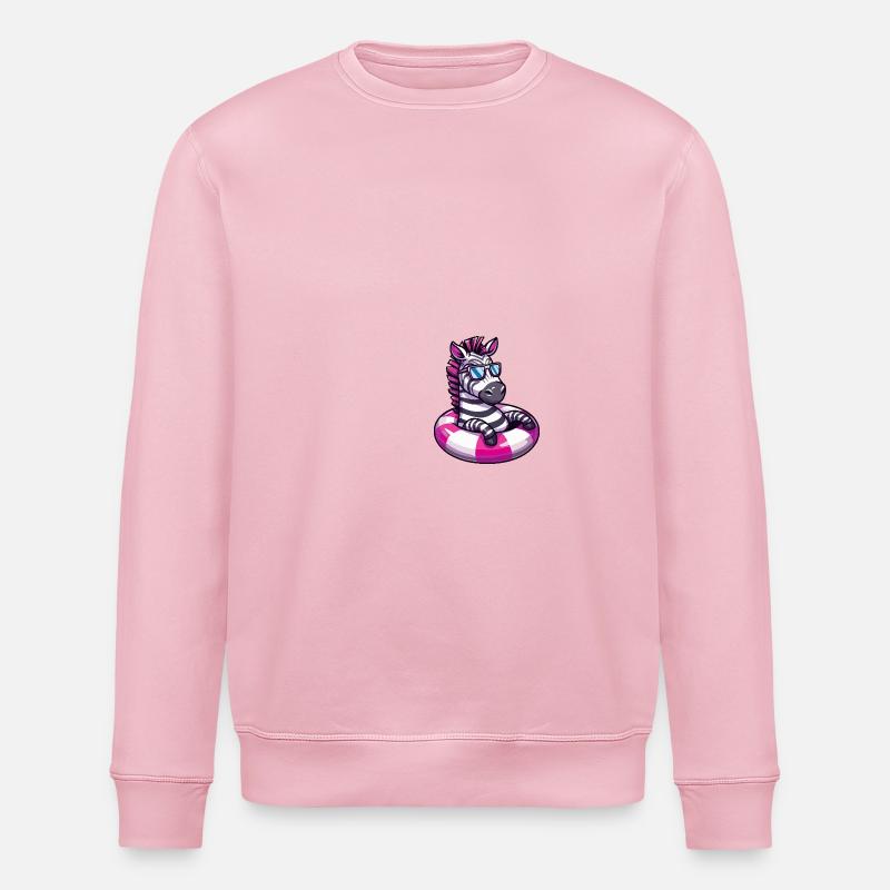 Zebra Comic Cool - Stanley/Stella Unisex Bio-Sweatshirt ROLLER - Hellrosa