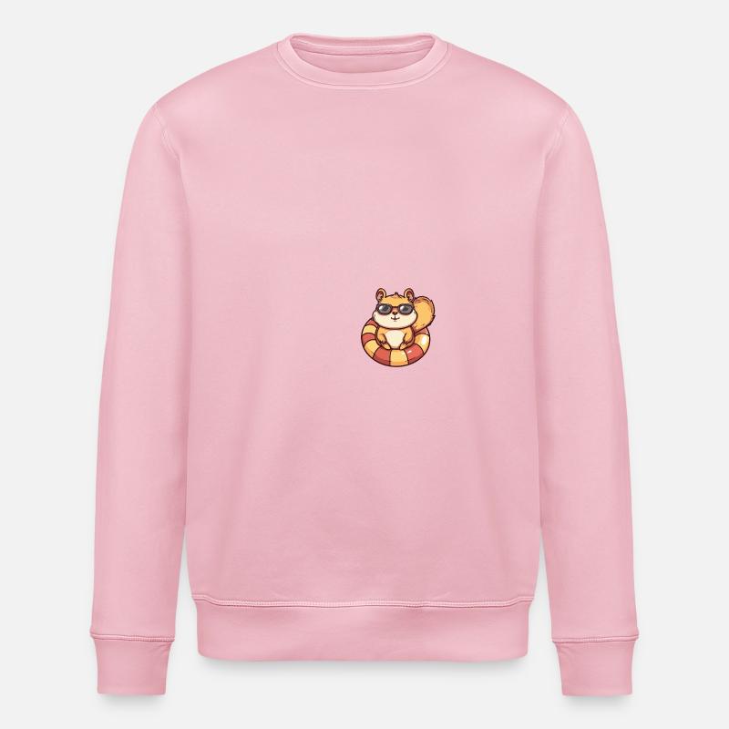 Squirrel Comic Cool - Stanley/Stella ROLLER Unisex Organic Sweatshirt - cotton pink