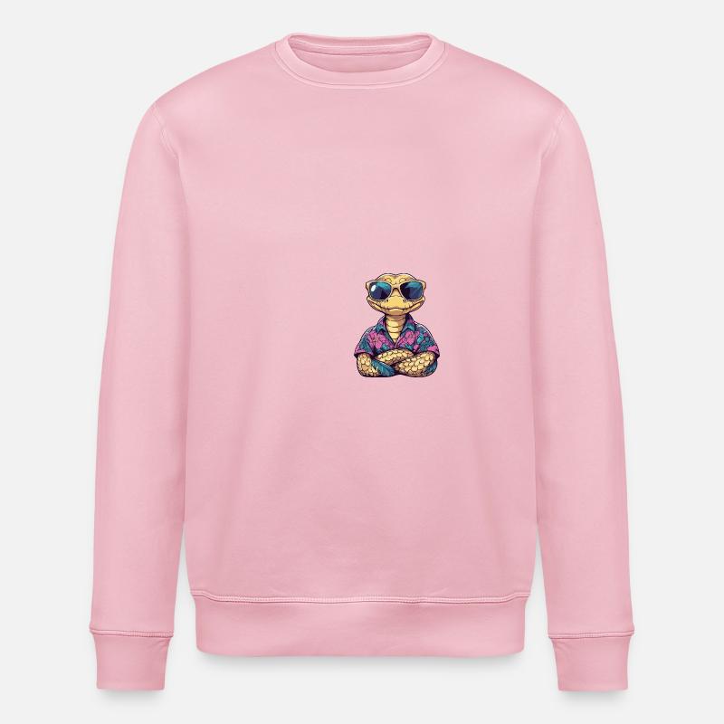 Snake Cobra Comic Holiday - Stanley/Stella ROLLER Unisex Organic Sweatshirt - cotton pink