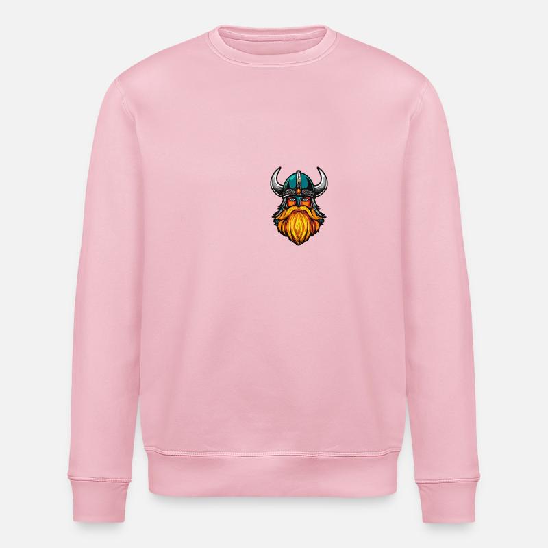 Wikinger Kopf Helm - Stanley/Stella Unisex Bio-Sweatshirt ROLLER - Hellrosa