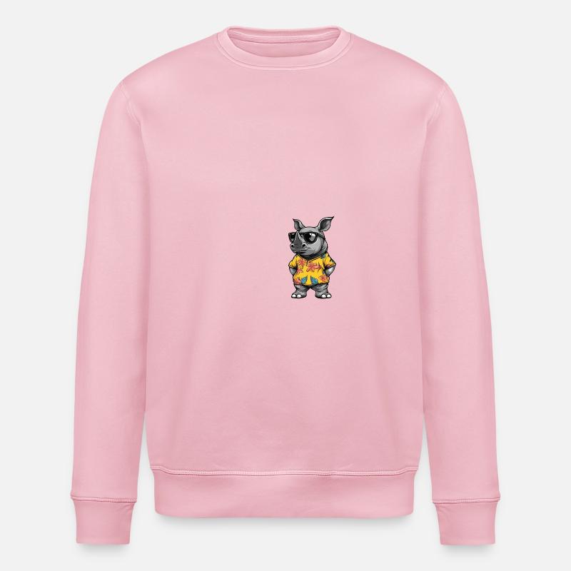 Nashorn Comic Urlaub - Stanley/Stella Unisex Bio-Sweatshirt ROLLER - Hellrosa