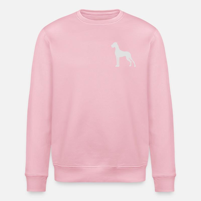 Schlanke Doggen Silhouette - Stanley/Stella Unisex Bio-Sweatshirt ROLLER - Hellrosa