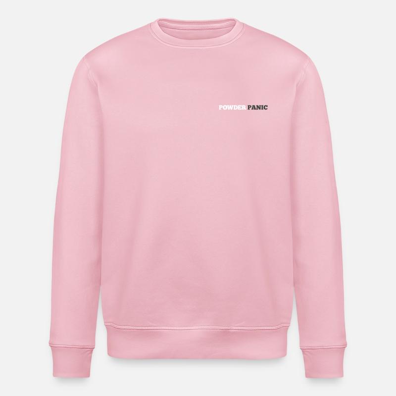 Powder Panic Logo - Stanley/Stella ROLLER Unisex Organic Sweatshirt - cotton pink