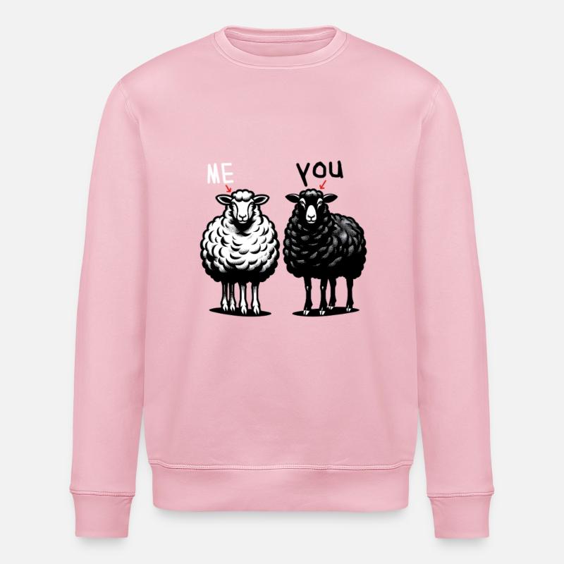 Brebis, moi, brebis, toi - Sweat bio ROLLER Stanley/Stella Unisexe - rose pâle