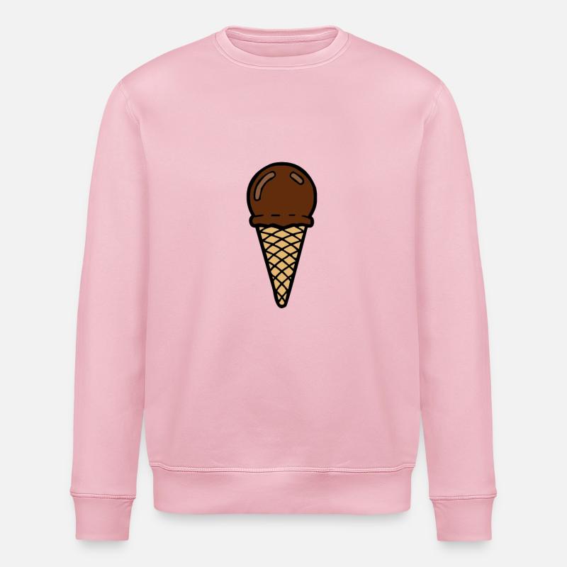 Glace au chocolat en été - Sweat bio ROLLER Stanley/Stella Unisexe - rose pâle