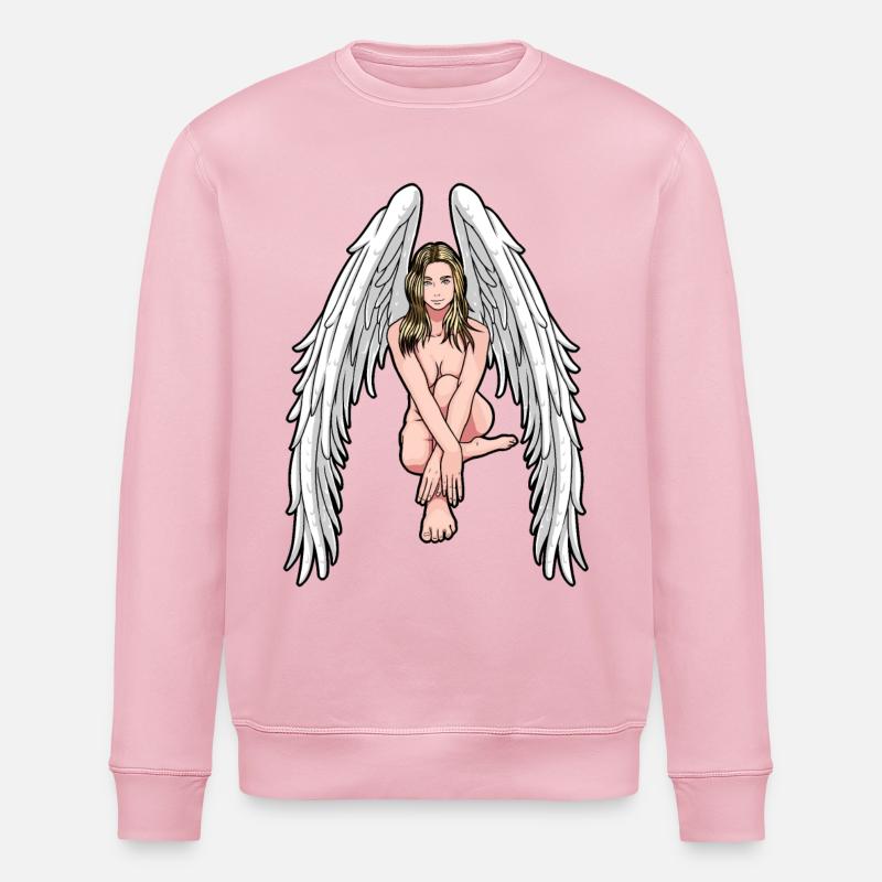 Noël Ange Gardien Ange Céleste - Sweat bio ROLLER Stanley/Stella Unisexe - rose pâle
