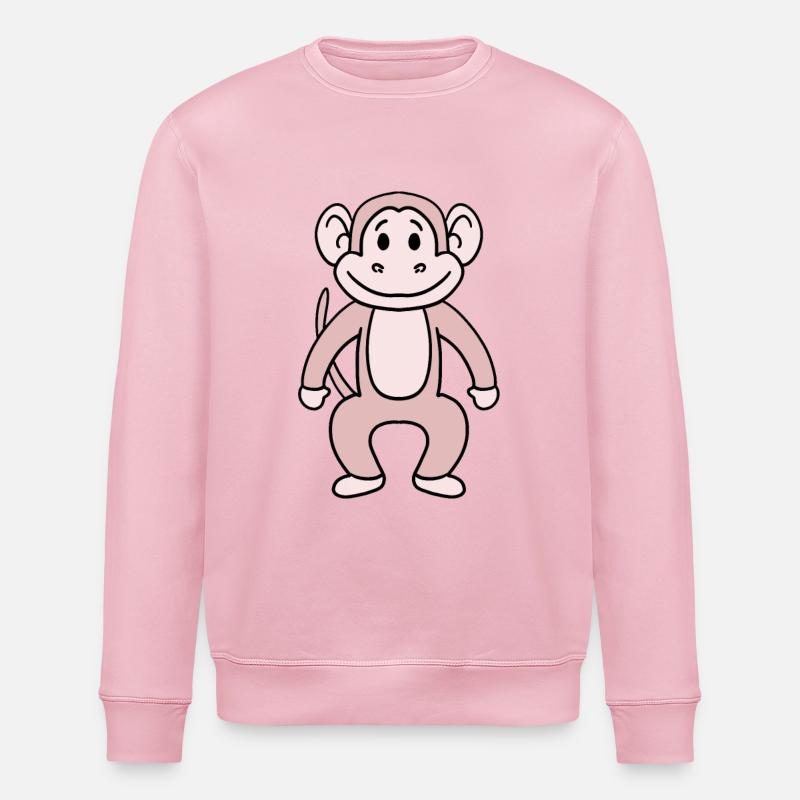 Affe - Stanley/Stella Unisex Bio-Sweatshirt ROLLER - Hellrosa