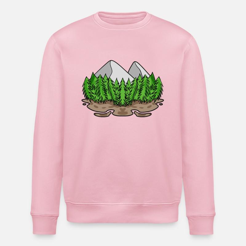 Berg Berge - Stanley/Stella Unisex Bio-Sweatshirt ROLLER - Hellrosa