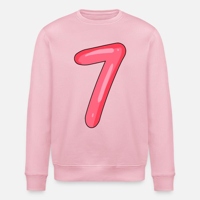 Number 7 - Number 7 - Stanley/Stella ROLLER Unisex Organic Sweatshirt - cotton pink